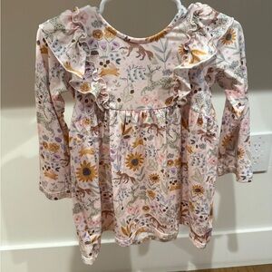 Floral Ruffle Magnetic girls Top